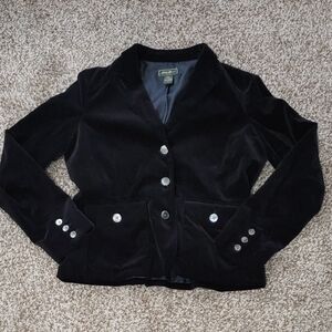 Eddie Bauer Black Velvet Women's Blazer Size 12